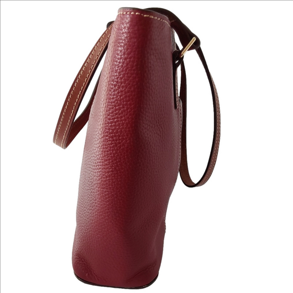 Dooney & Bourke Lexington Bordeaux Pebble Leather Purse - Picture 4 of 16